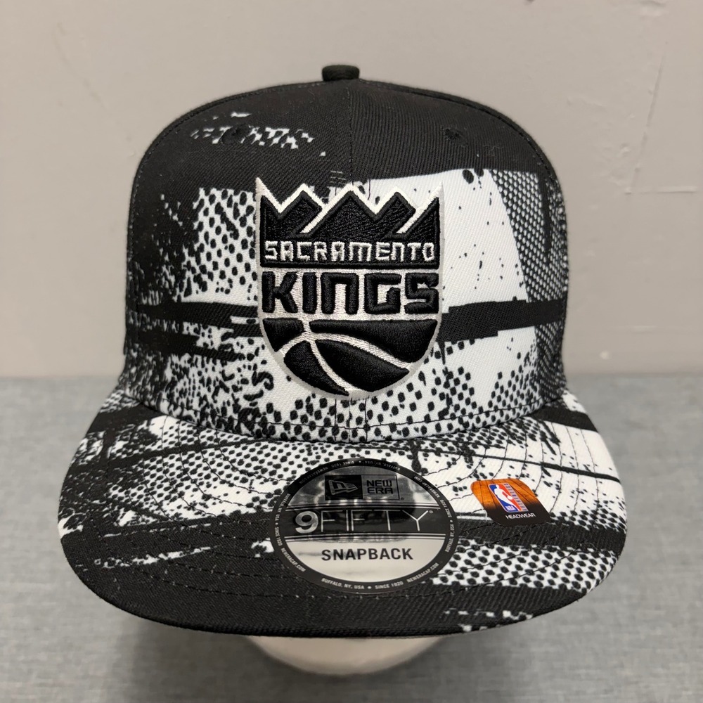 New Era Hat Mens OSFM Black Sacramento Kings 9FIFTY NBA 24 Tip Off Snapback